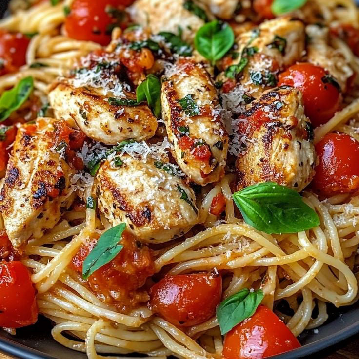 Spaghetti Pesto and Chicken - Alimento