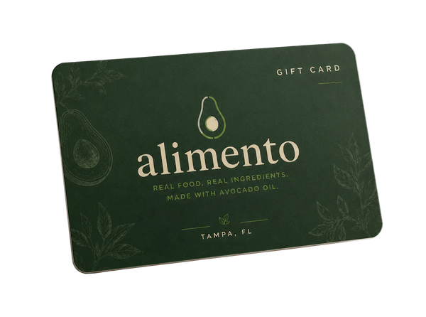 alimento gift card for food and meal preps