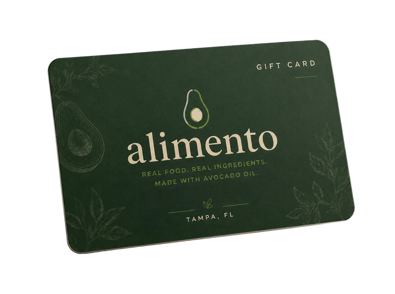 alimento gift card for food and meal preps 